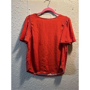 Ann Taylor Red Polka Dot Top Woman’s Size Medium